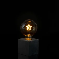 Sompex Cubic Tischleuchte schwarz, mit Motiv Leuchtmittel