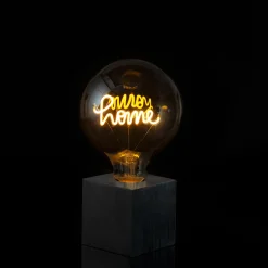 Sompex Cubic Tischleuchte schwarz, mit Motiv Leuchtmittel