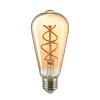 Sompex LED Filament Edison Lampe Rustika Curved E27 Gold, 4,5 W, 1800 K, dimmbar
