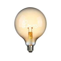 Sompex Love LED Filament Globelampe E27 Amber, 1,5 W, 2000 K