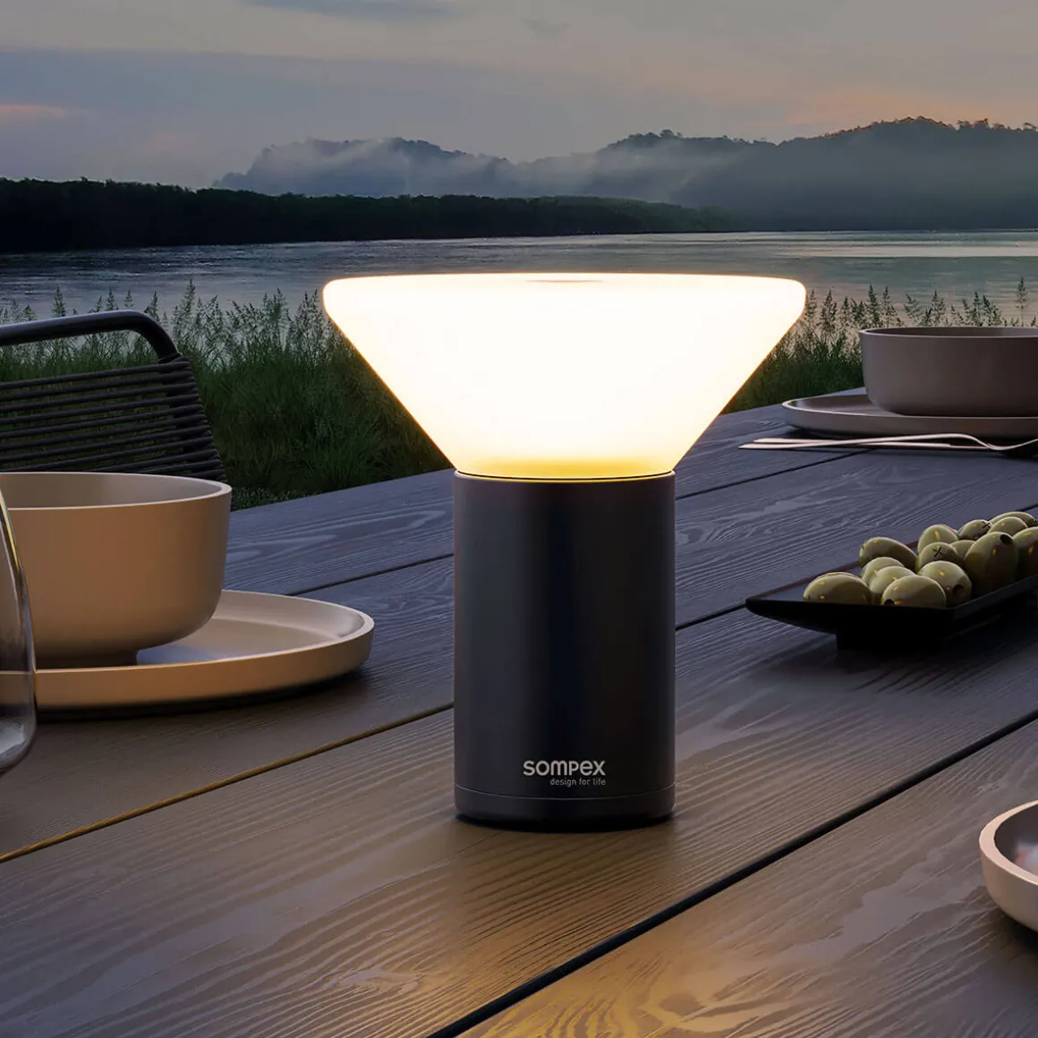 Sompex Mikono LED Akku-Pendelleuchte