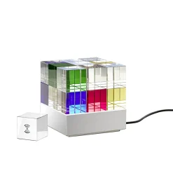 Tecnolumen Cubelight move LED Tischleuchte, mit Funksteuerwürfel
