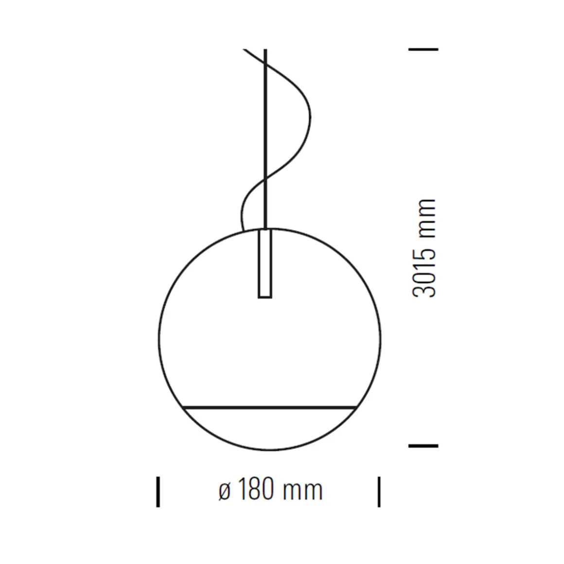 Tecnolumen Trabant Pendelleuchte, Ø: 18 cm