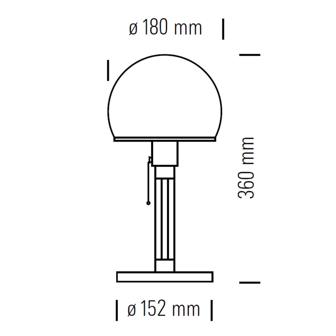 Tecnolumen Wagenfeld Tischleuchte WG 24
