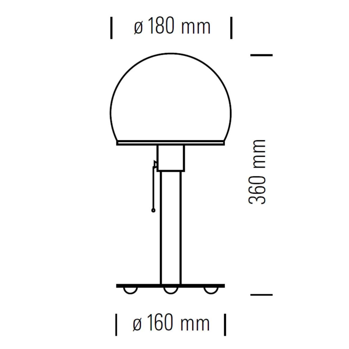 Tecnolumen Wagenfeld Tischleuchte WA 24