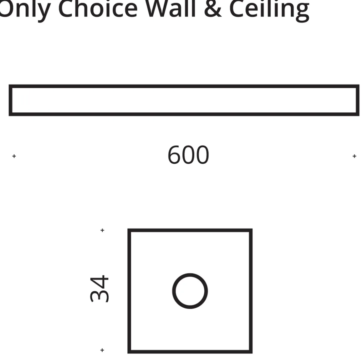 Top Light Only Choice Wall Wandleuchte, 60 cm
