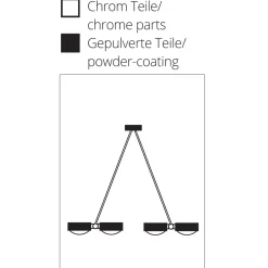 Top Light Puk Ceiling Sister Twin, 100 cm, Gehäuse