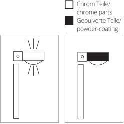 Top Light Puk Choice Mirror / Wall Wandleuchte, 80 cm