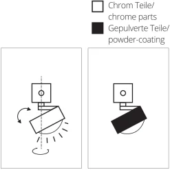 Top Light Puk Choice Move LED Deckenleuchte, 105 cm