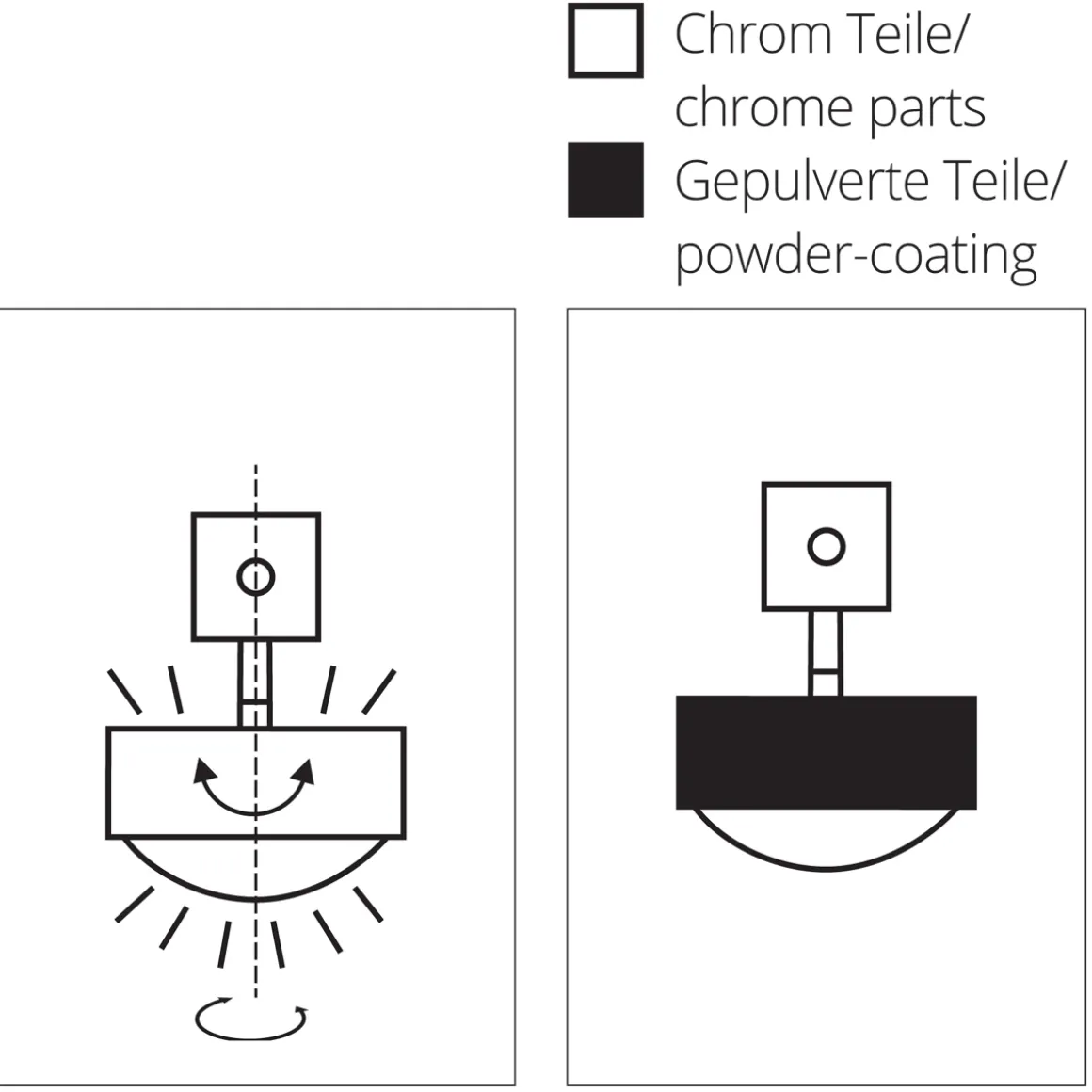 Top Light Puk Choice Turn Deckenleuchte, 105 cm