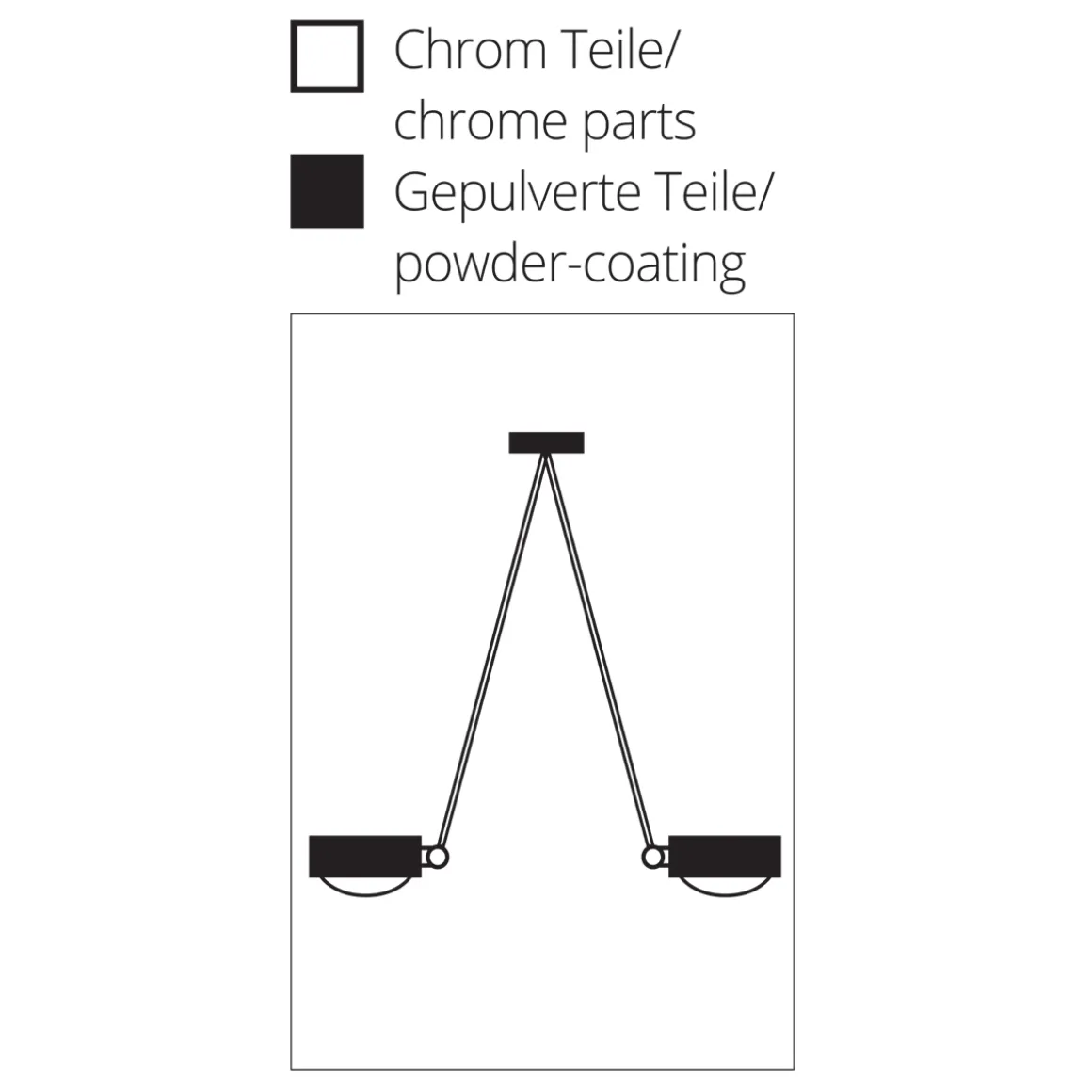 Top Light Puk Maxx Ceiling Sister Single, 80 cm, Gehäuse