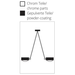 Top Light Puk Maxx Ceiling Sister Single LED, 80 cm, Gehäuse