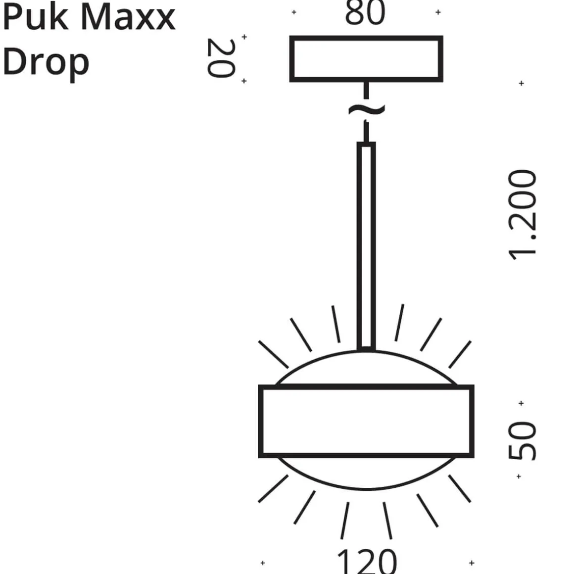 Top Light Puk Maxx Drop Solo LED Pendelleuchte, Gehäuse