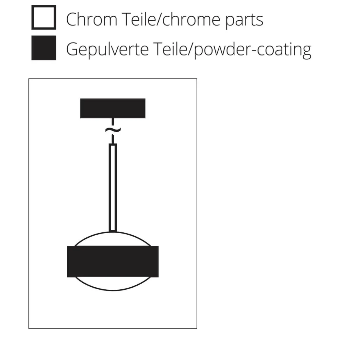 Top Light Puk Maxx Drop Solo LED Pendelleuchte, Gehäuse