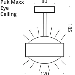 Top Light Puk Maxx Eye Ceiling LED Deckenleuchte, Gehäuse