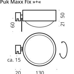 Top Light Puk Maxx Fix + LED Klemmleuchte, Gehäuse