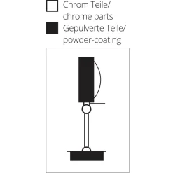 Top Light Puk Maxx Hotel LED Wandleuchte, 30 cm, Gehäuse