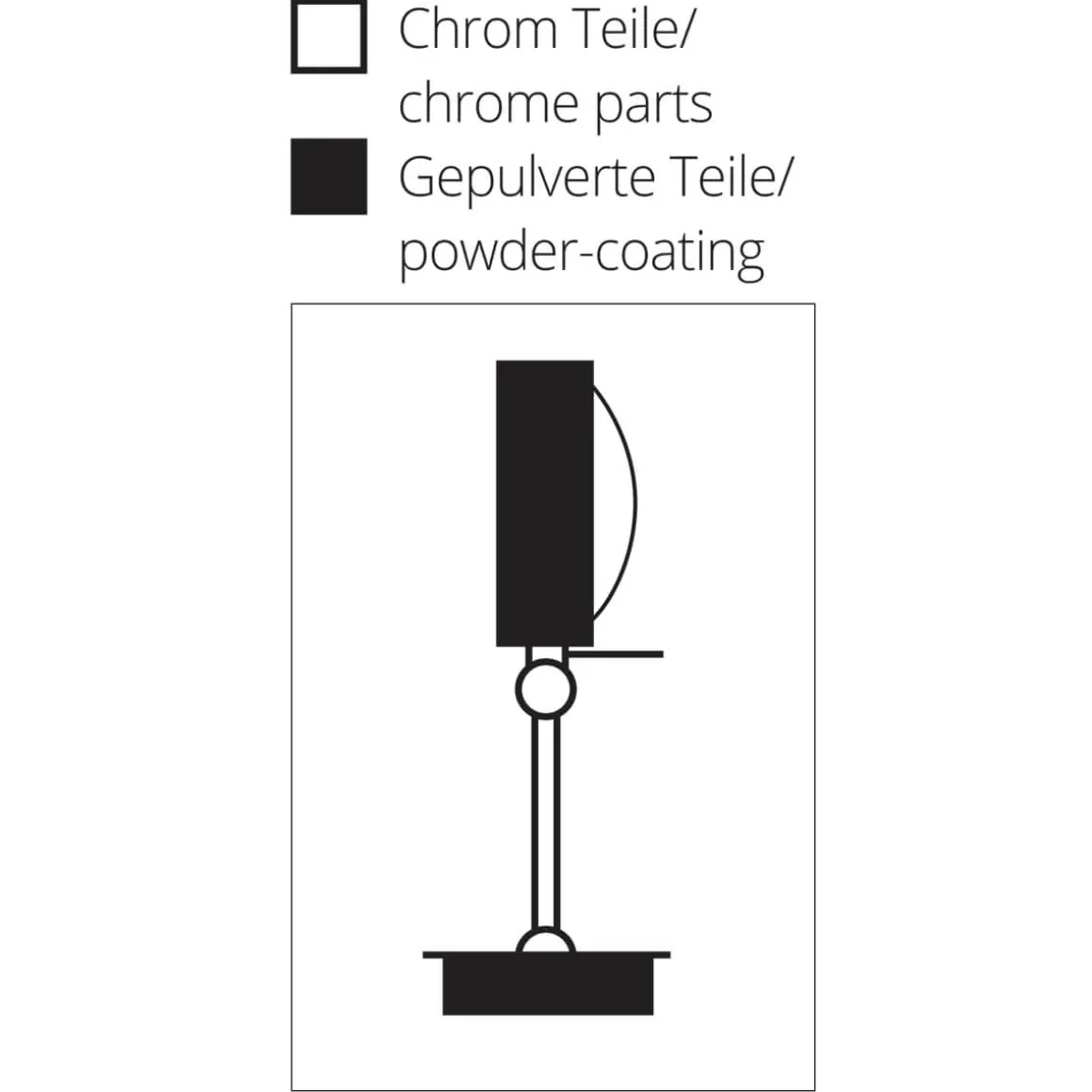 Top Light Puk Maxx Hotel LED Wandleuchte, 30 cm, Gehäuse