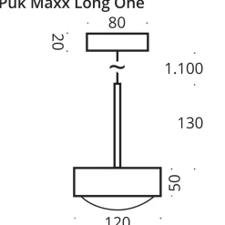 Top Light Puk Maxx Long One Pendelleuchte, Gehäuse