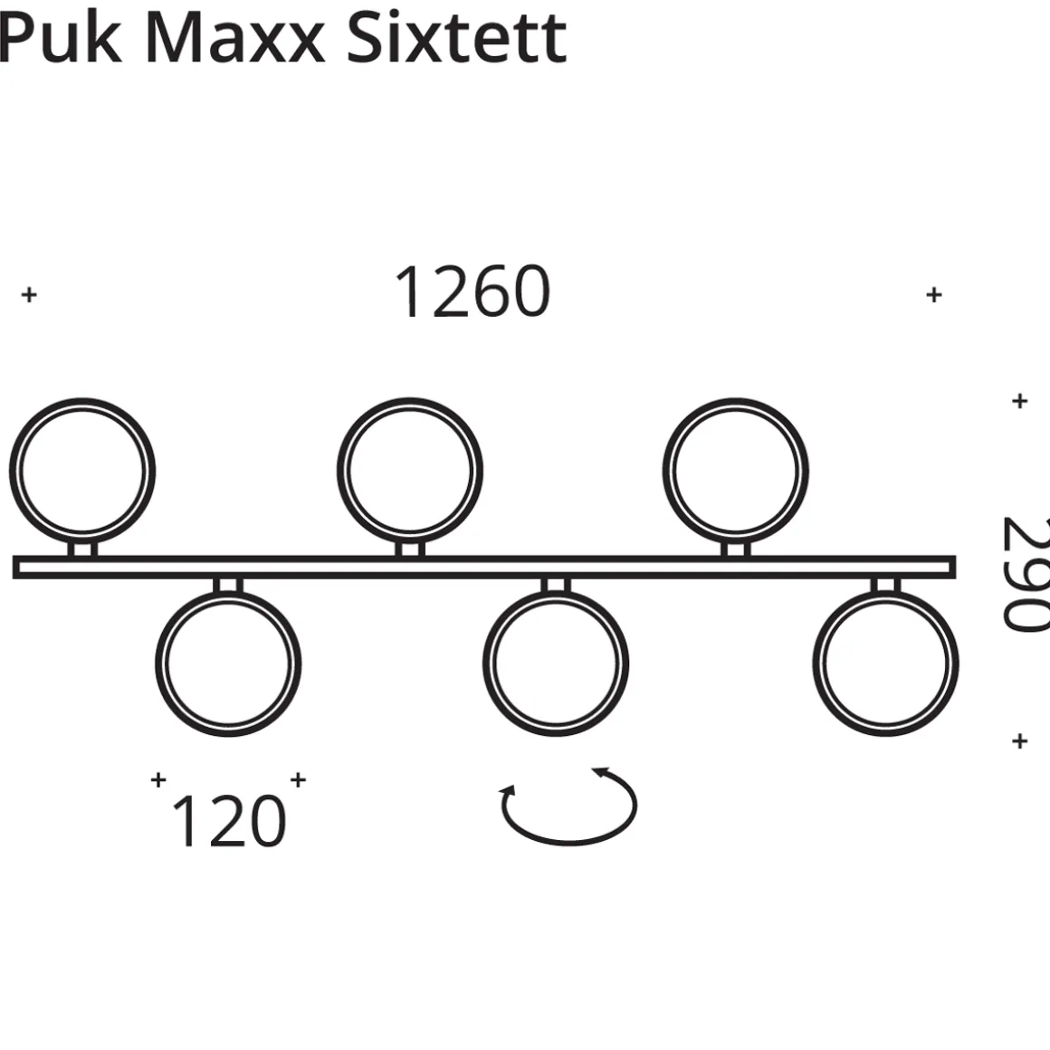 Top Light Puk Maxx Sixtett LED Pendelleuchte, Gehäuse