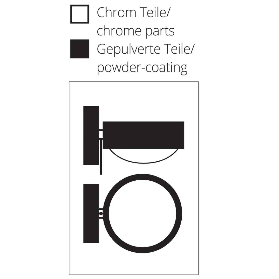 Top Light Puk Maxx Wall + LED Wandleuchte, Gehäuse