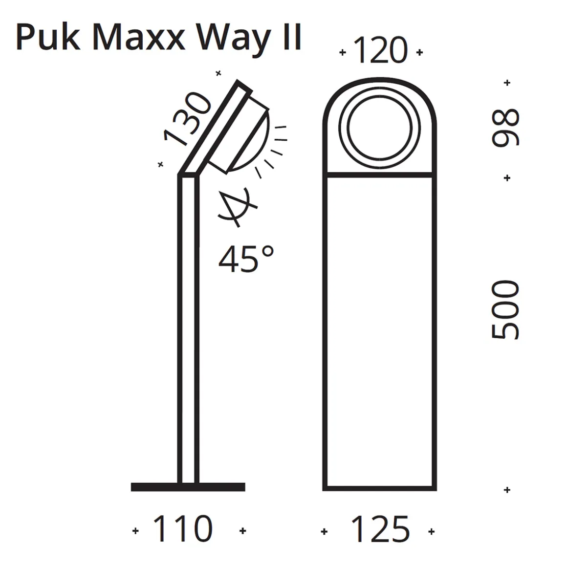Top Light Puk Maxx Way II LED Pollerleuchte, Gehäuse