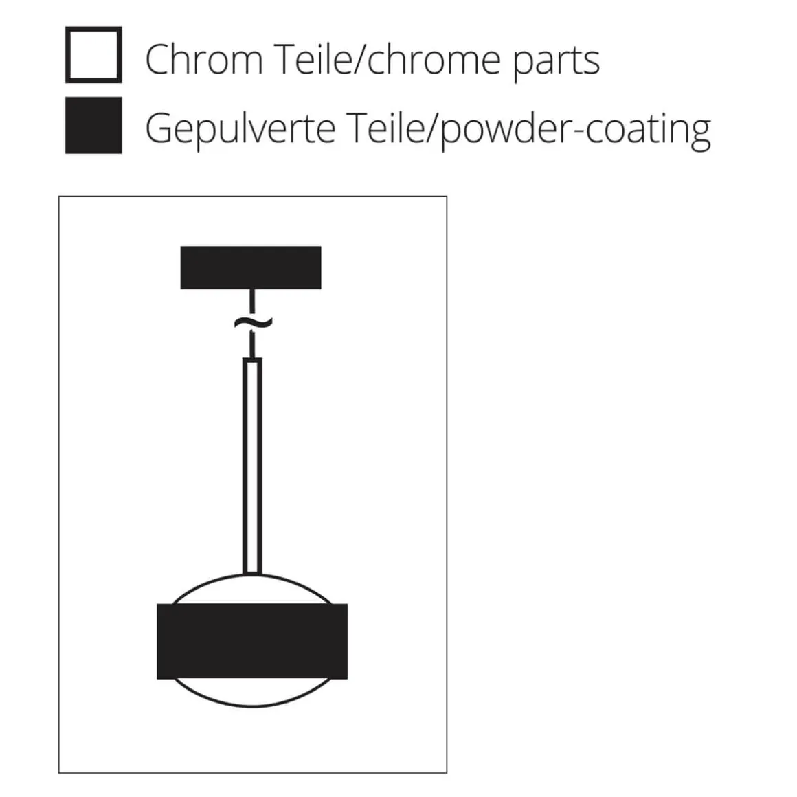 Top Light Puk Mini Drop Solo LED Pendelleuchte, Gehäuse
