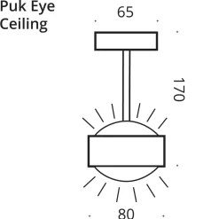 Top Light Puk Mini Eye Ceiling LED Deckenleuchte, Gehäuse