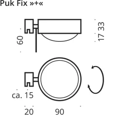 Top Light Puk Mini Fix + LED Klemmleuchte, Gehäuse, 1. Generation