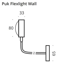 Top Light Puk Mini Flexlight Wall LED Wandleuchte, Gehäuse