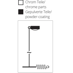 Top Light Puk Mini Floor Mini Single LED Stehleuchte, Gehäuse