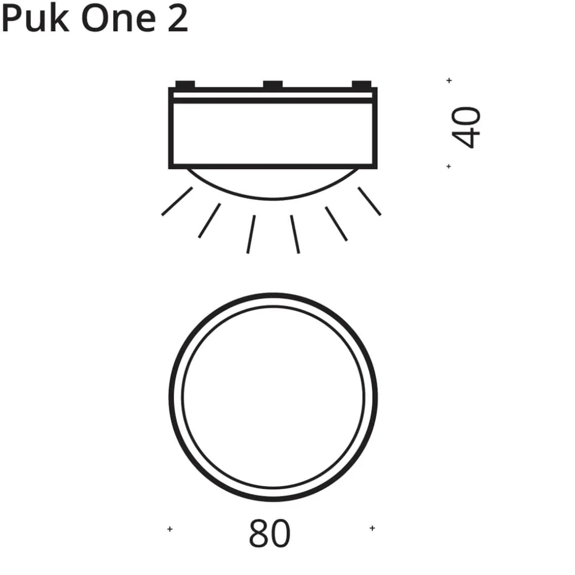 Top Light Puk Mini One 2 LED Deckenleuchte, Gehäuse