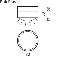 Top Light Puk Mini Plus Deckenleuchte, Gehäuse, Auslaufmodell