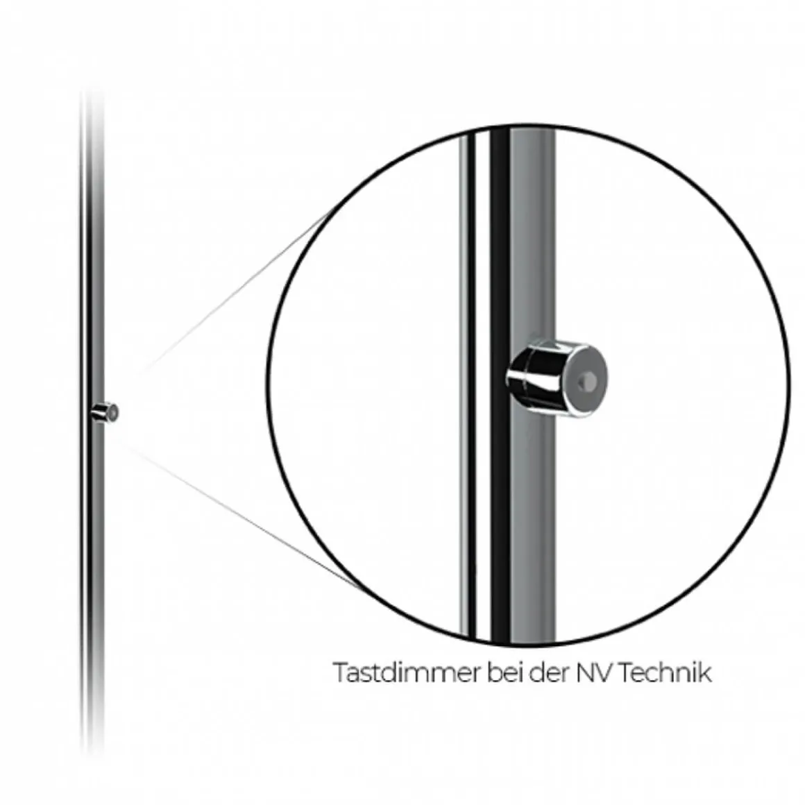 Top Light Puk Mini Table Single LED Tischleuchte, 60 cm, Gehäuse
