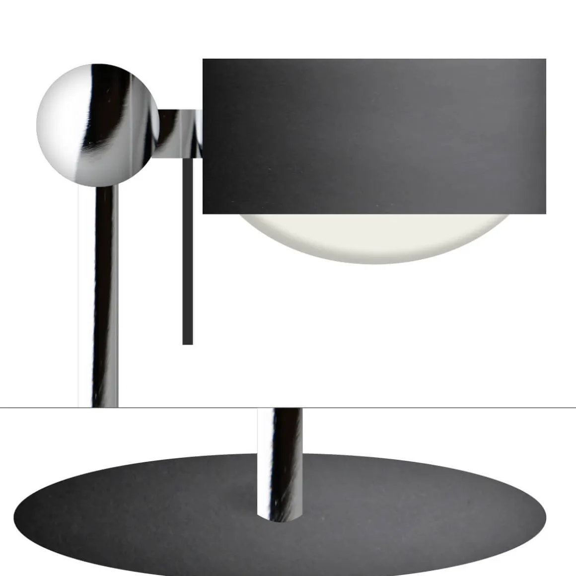 Top Light Puk Mini Table Single LED Tischleuchte, 60 cm, Gehäuse