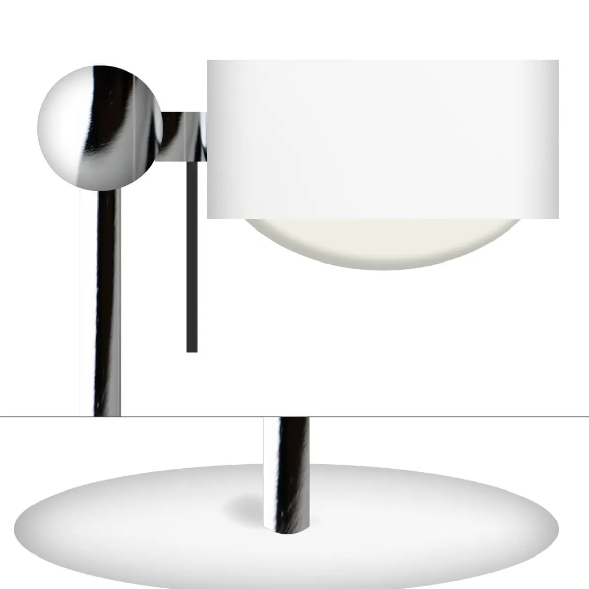 Top Light Puk Mini Table Single LED Tischleuchte, 60 cm, Gehäuse