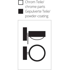 Top Light Puk Mini Wall + LED Wandleuchte, Gehäuse, Auslaufmodell