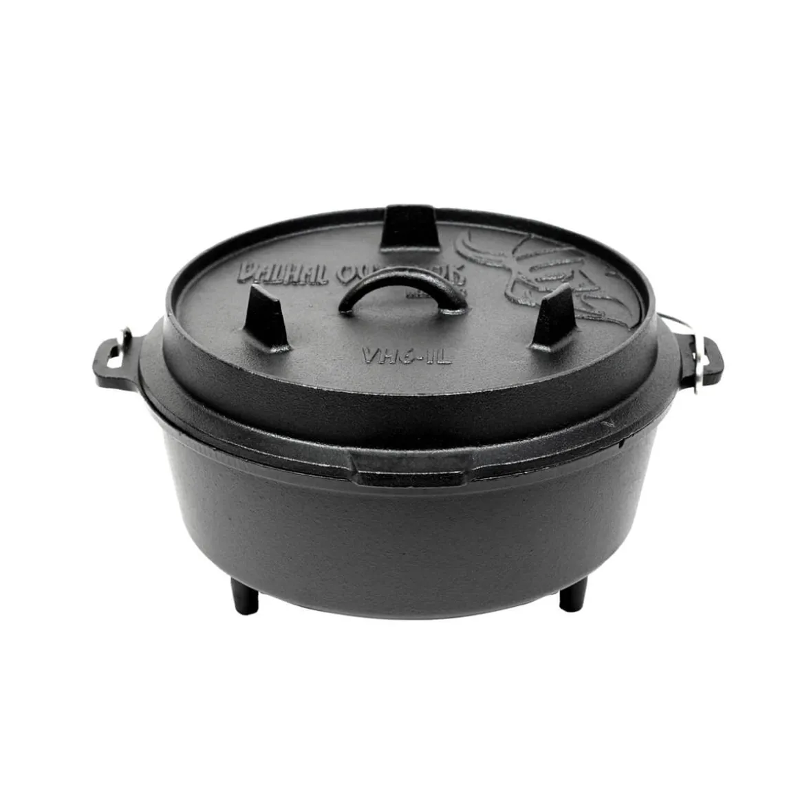 Valhal Outdoor Dutch Oven / Feuertopf 6,1L mit Füßen