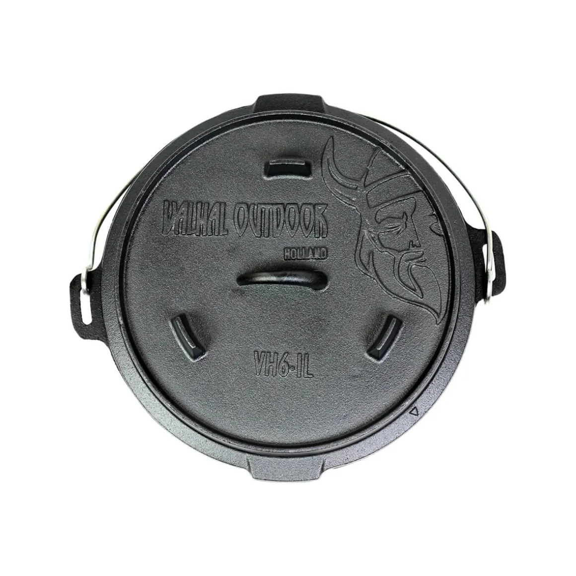 Valhal Outdoor Dutch Oven / Feuertopf 6,1L mit Füßen