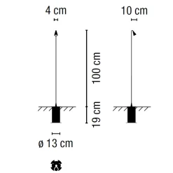Vibia Brisa LED Außenleuchte, 1-flg.