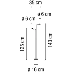 Vibia Pin 1670 LED Stehleuchte