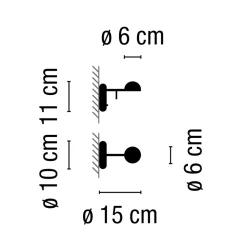 Vibia Pin 1675 LED Wandleuchte