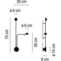 Vibia Pin 1686 LED Wandleuchte
