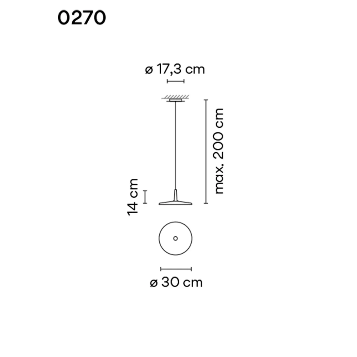 Vibia Skan 0270 LED Pendelleuchte, Rückläufer