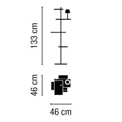 Vibia Suite 6007 Stehleuchte, mit Leselicht