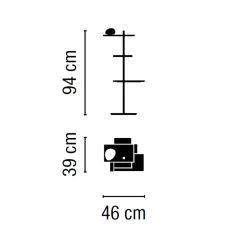 Vibia Suite 6011 Stehleuchte, mit Glasdiffusor