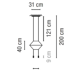 Vibia Wireflow LED Pendelleuchte, linear