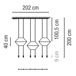 Vibia Wireflow LED Pendelleuchte, linear
