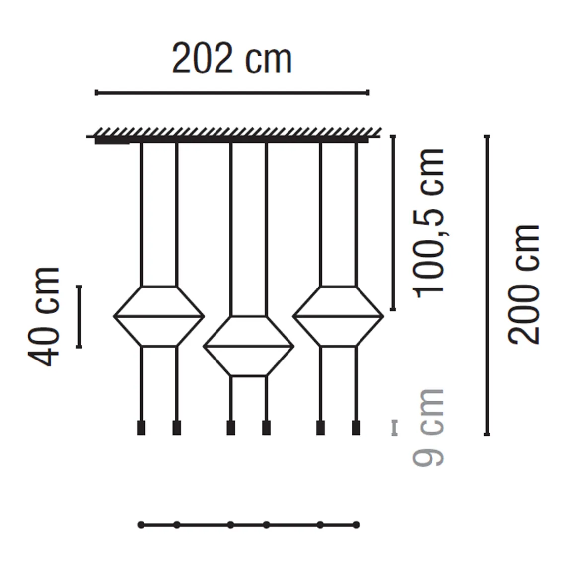 Vibia Wireflow LED Pendelleuchte, linear