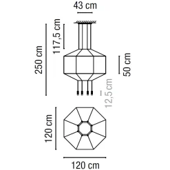 Vibia Wireflow LED Pendelleuchte, 8-flg.